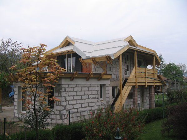 Zazelenitev poševne strehe - Priprava poševne strehe